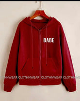 Red and black zipper  pocket BABE